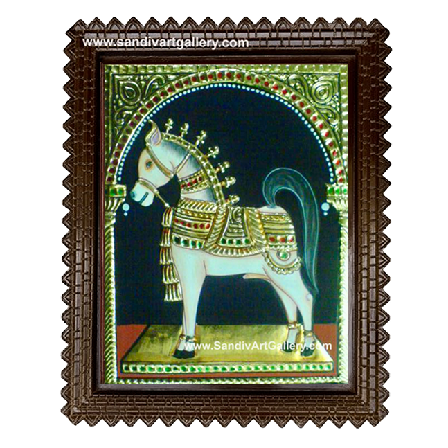 Horse Tanjore Painting