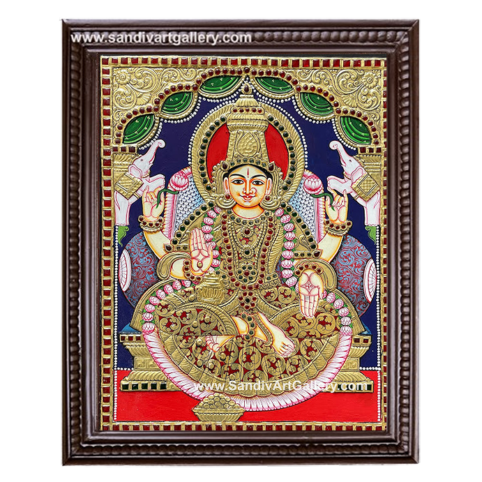 Gajalakshmi Tanjore Painting