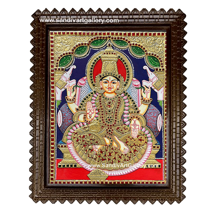 Gajalakshmi Tanjore Painting