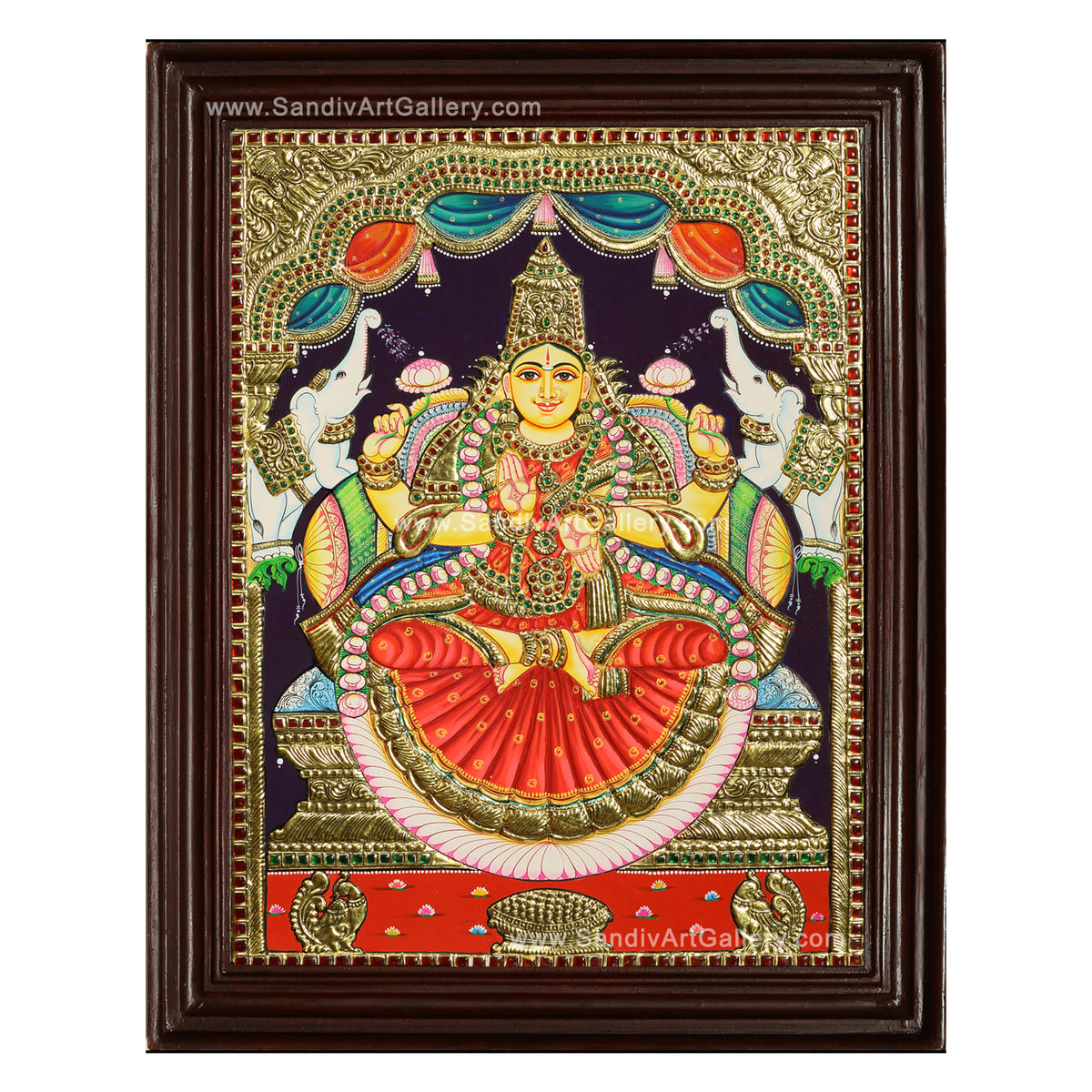 Gaja Lakshmi Tanjore Painting