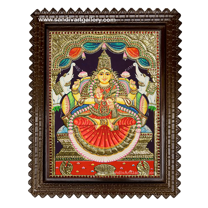 Gaja Lakshmi Tanjore Painting