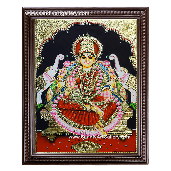 Gajalakshmi Tanjore Painting1