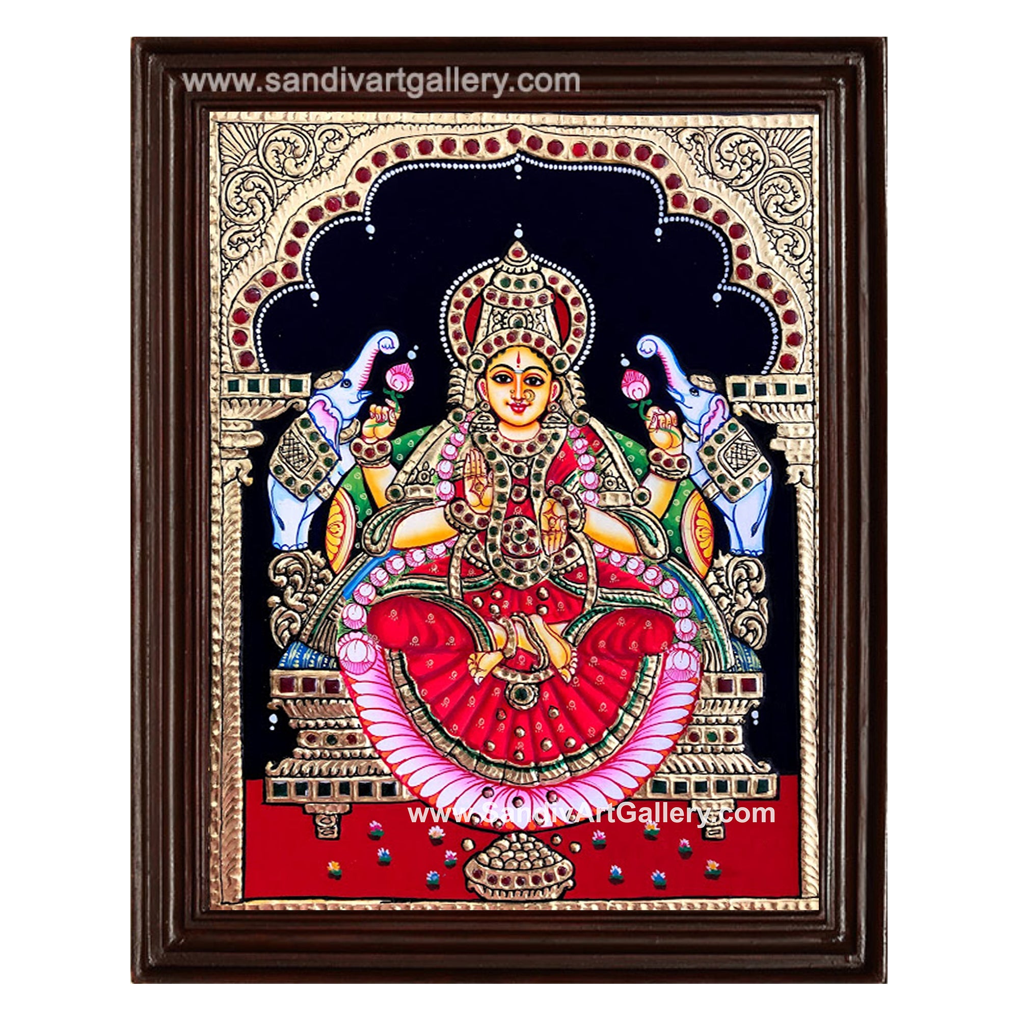 Gaja Lakshmi Tanjore Painting2