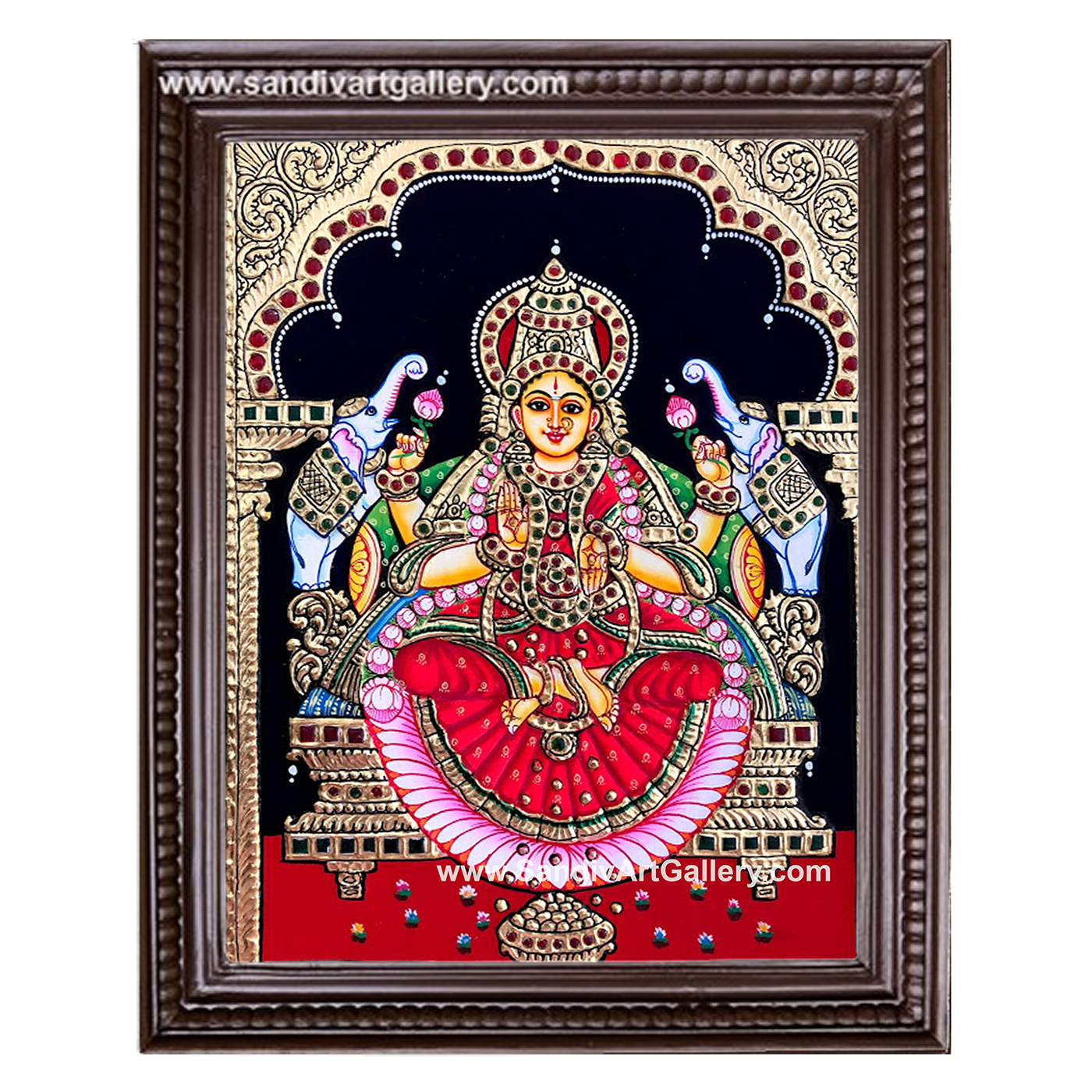 Gaja Lakshmi Tanjore Painting2