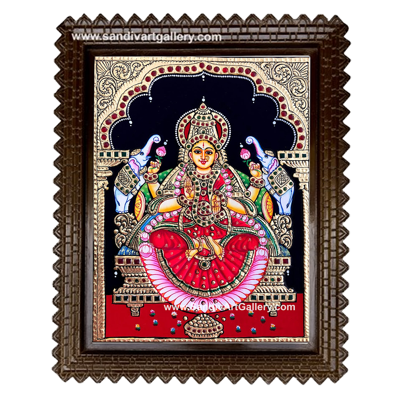 Gaja Lakshmi Tanjore Painting2