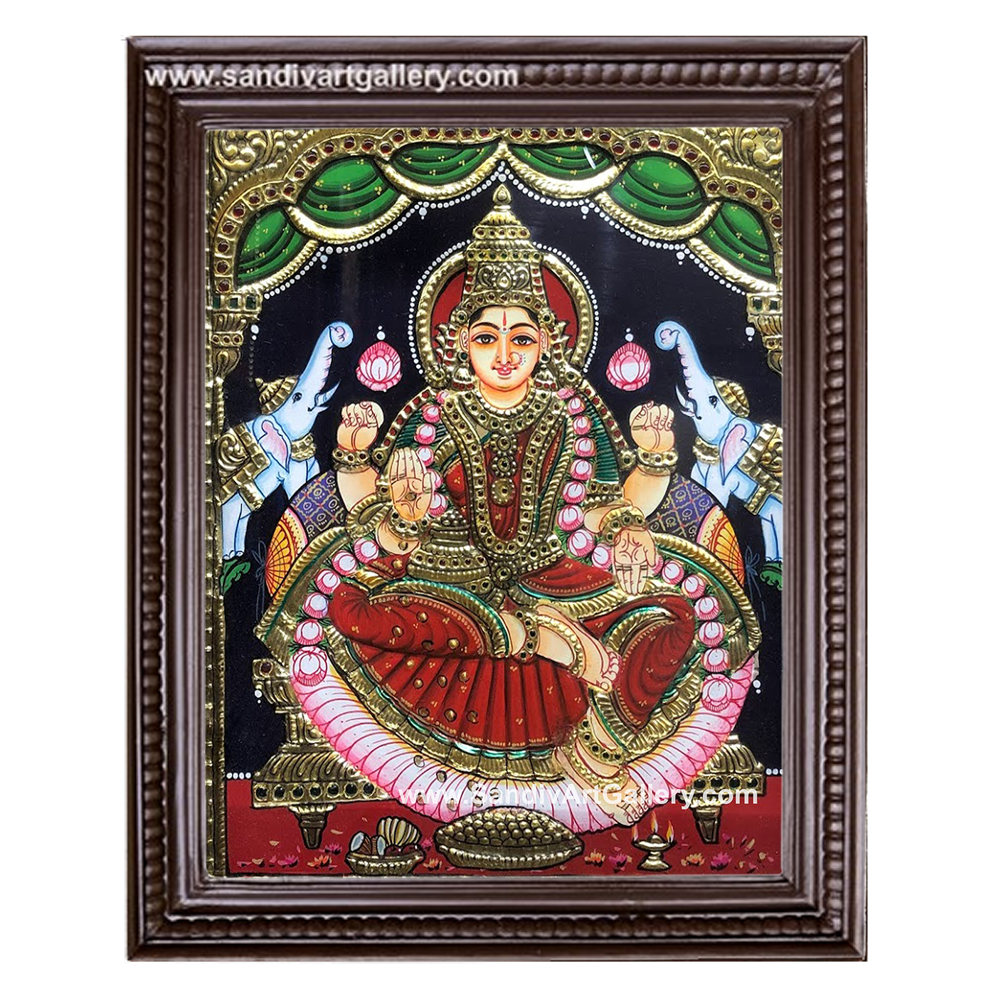 GajaLakshmi Tanjore Painting2
