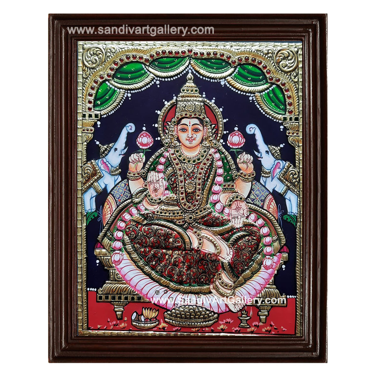 Gaja Lakshmi Tanjore Painting3