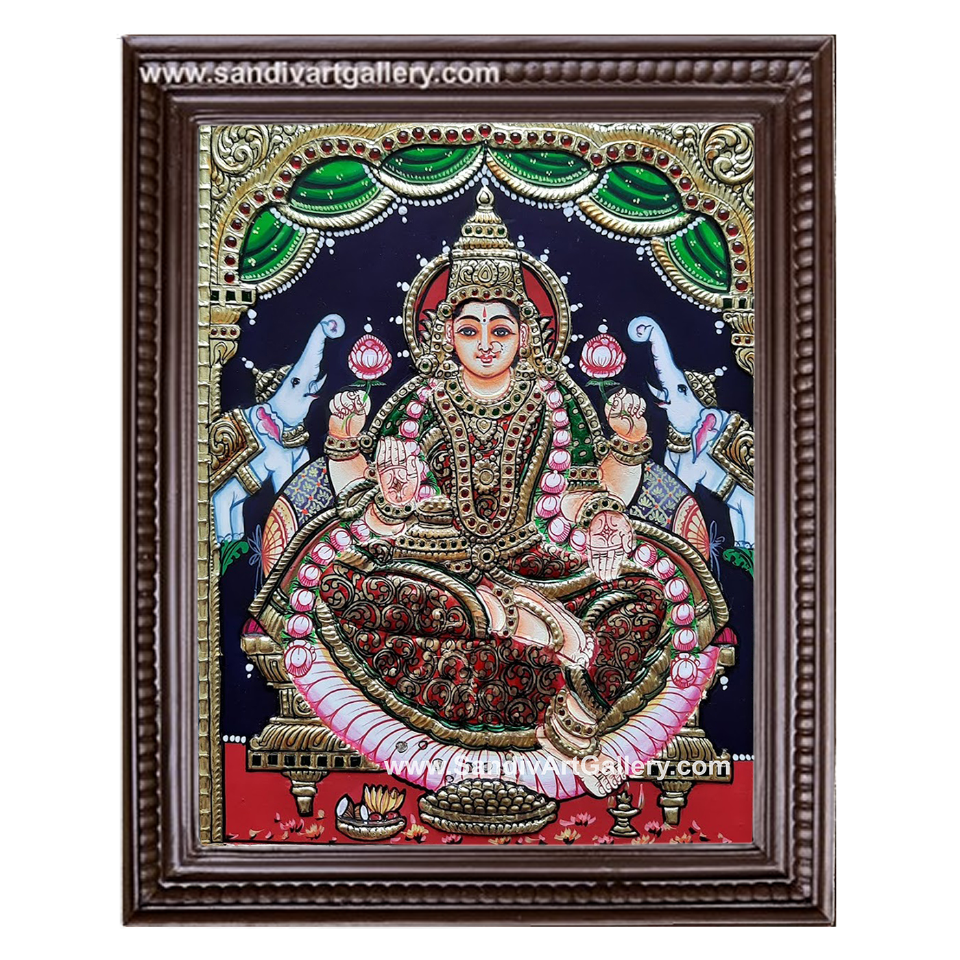 Gaja Lakshmi Tanjore Painting3