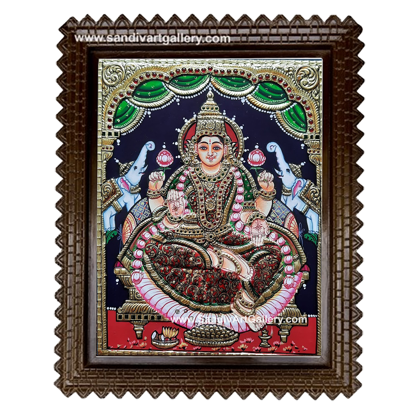Gaja Lakshmi Tanjore Painting3