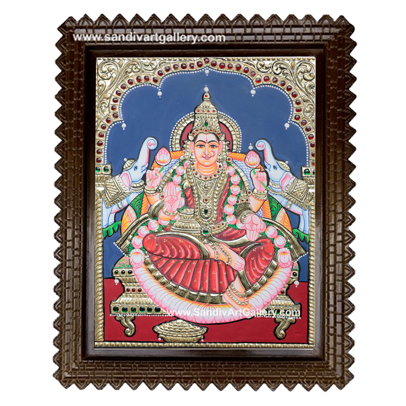 Ghaja Lakshmi Tanjore Painting