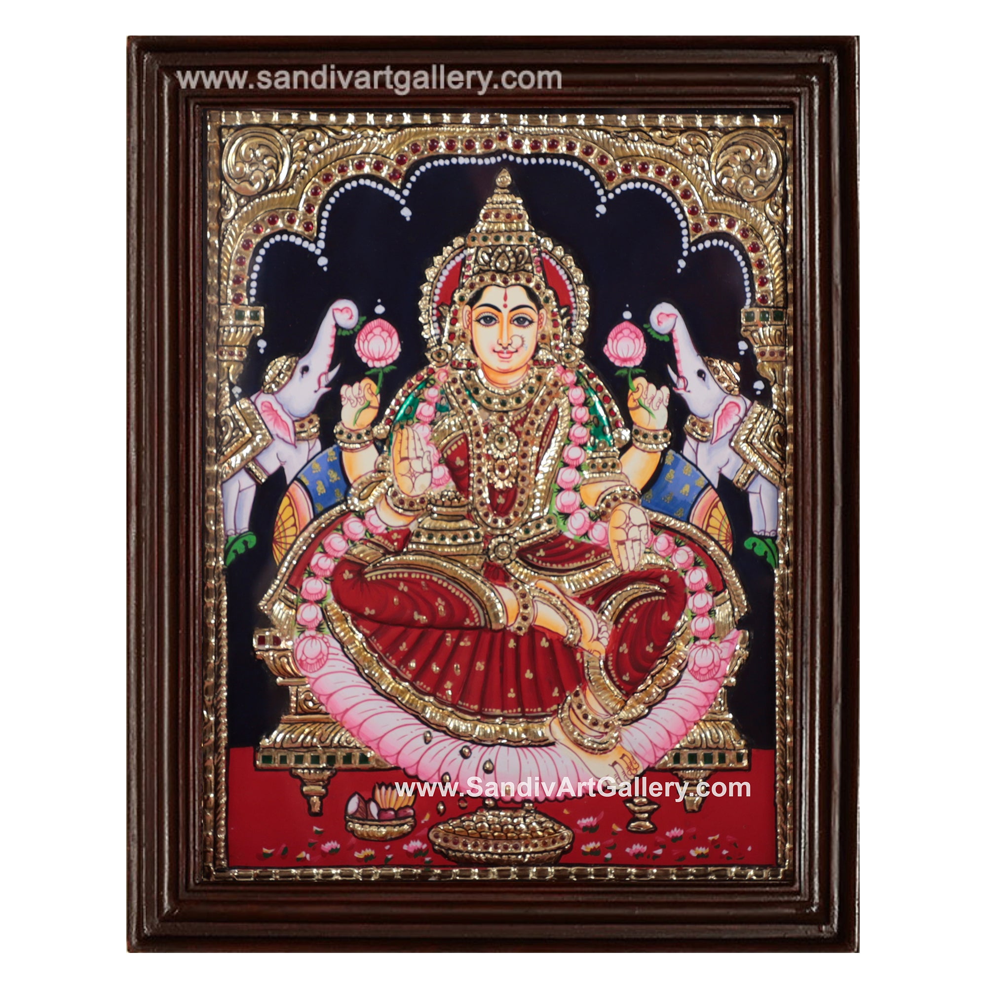 Gaja Lakshmi Tanjore Painting4