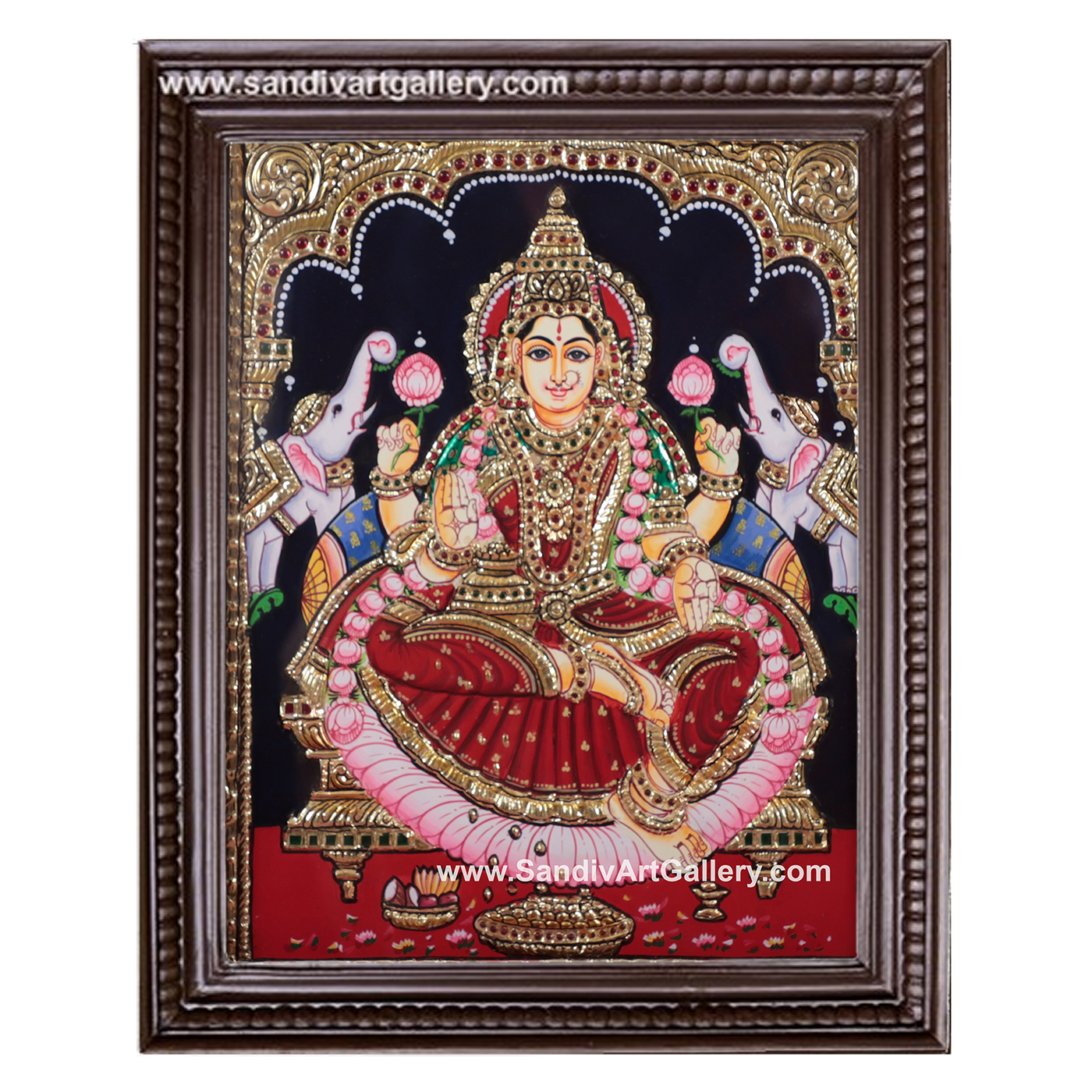 Gaja Lakshmi Tanjore Painting4