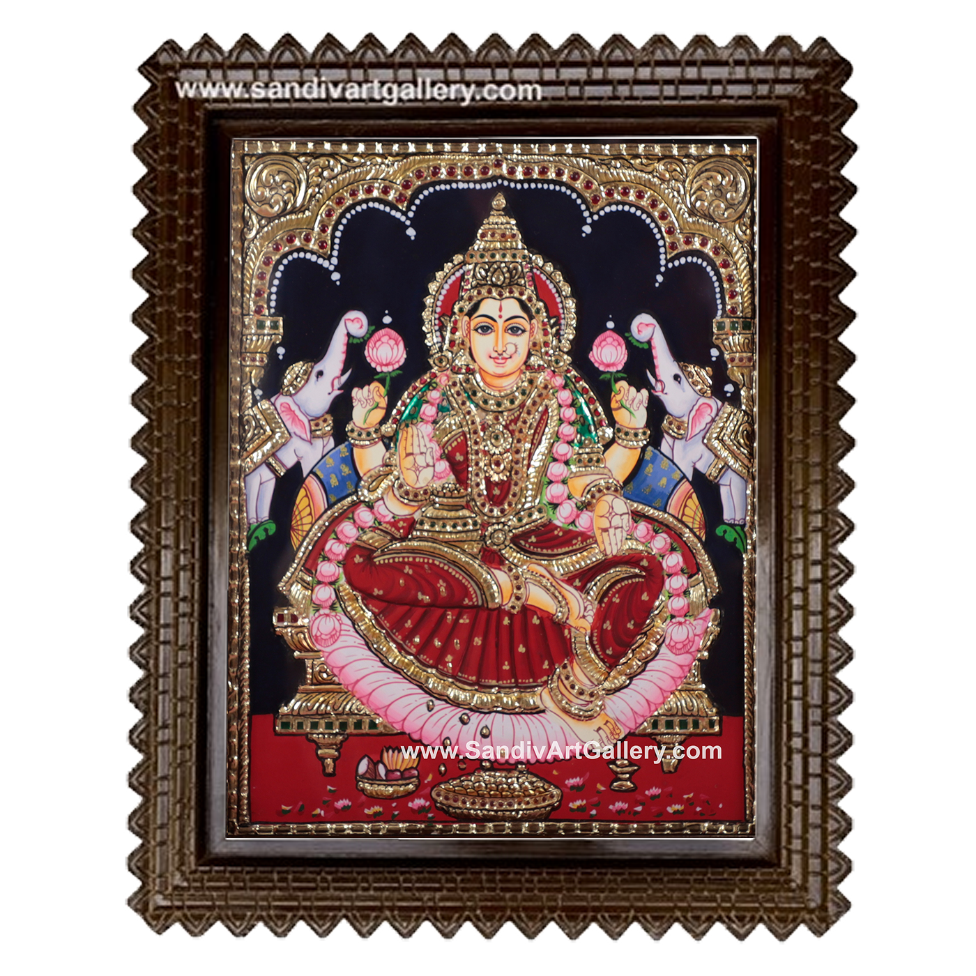 Gaja Lakshmi Tanjore Painting4