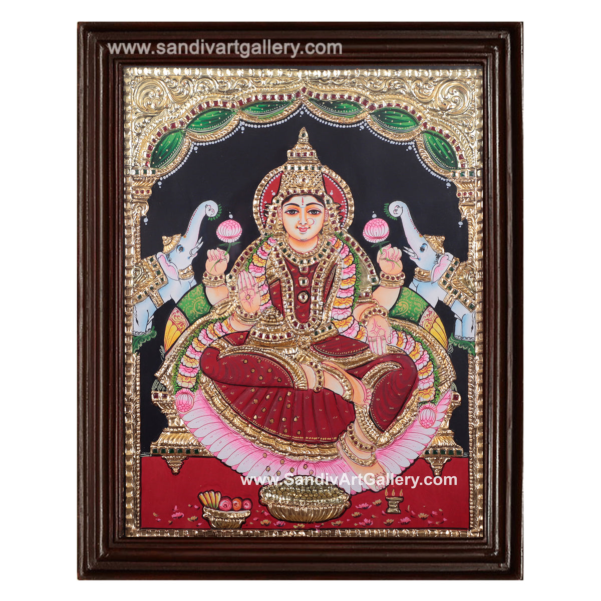 Gaja Lakshmi Tanjore Painting5
