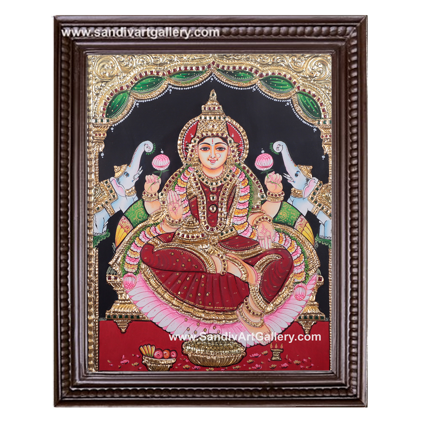 Gaja Lakshmi Tanjore Painting5