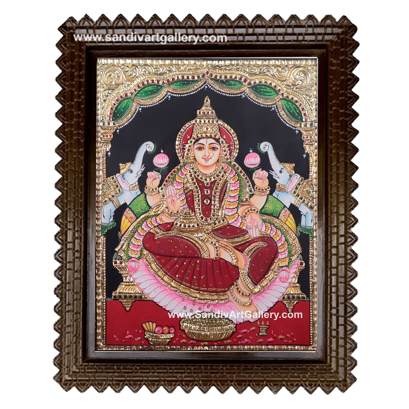 Gaja Lakshmi Tanjore Painting5