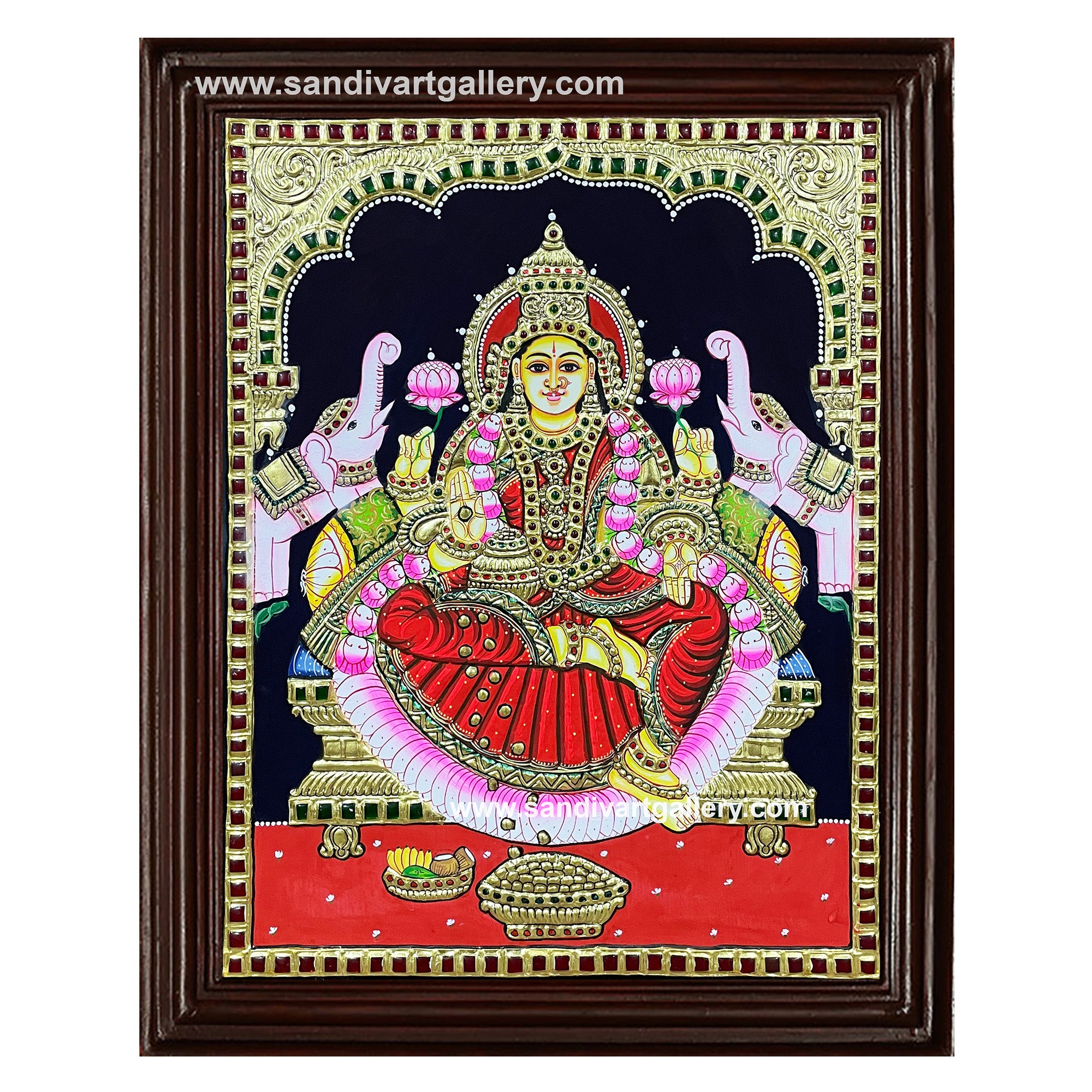 Gaja Lakshmi Tanjore Painting5