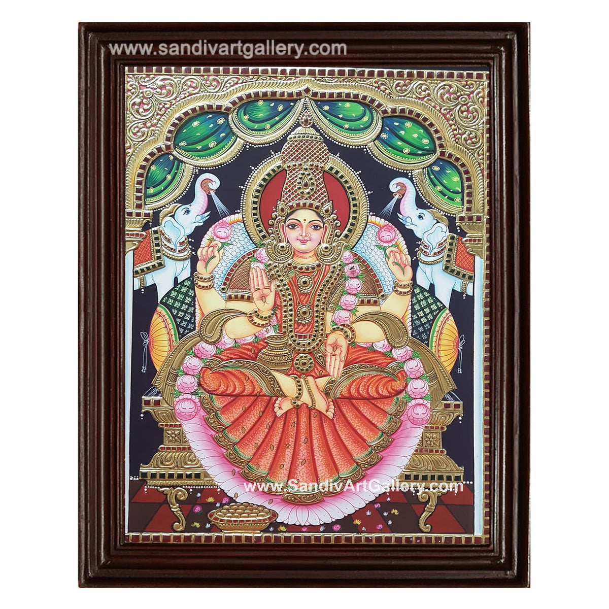 Gaja Lakshmi Tanjore Painting6