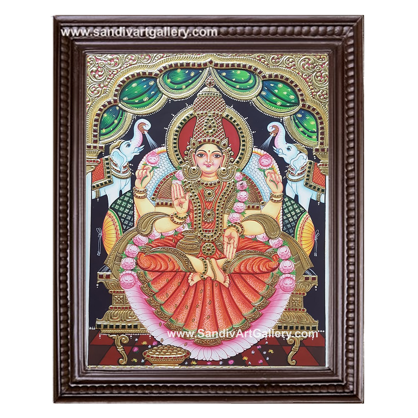 Gaja Lakshmi Tanjore Painting6