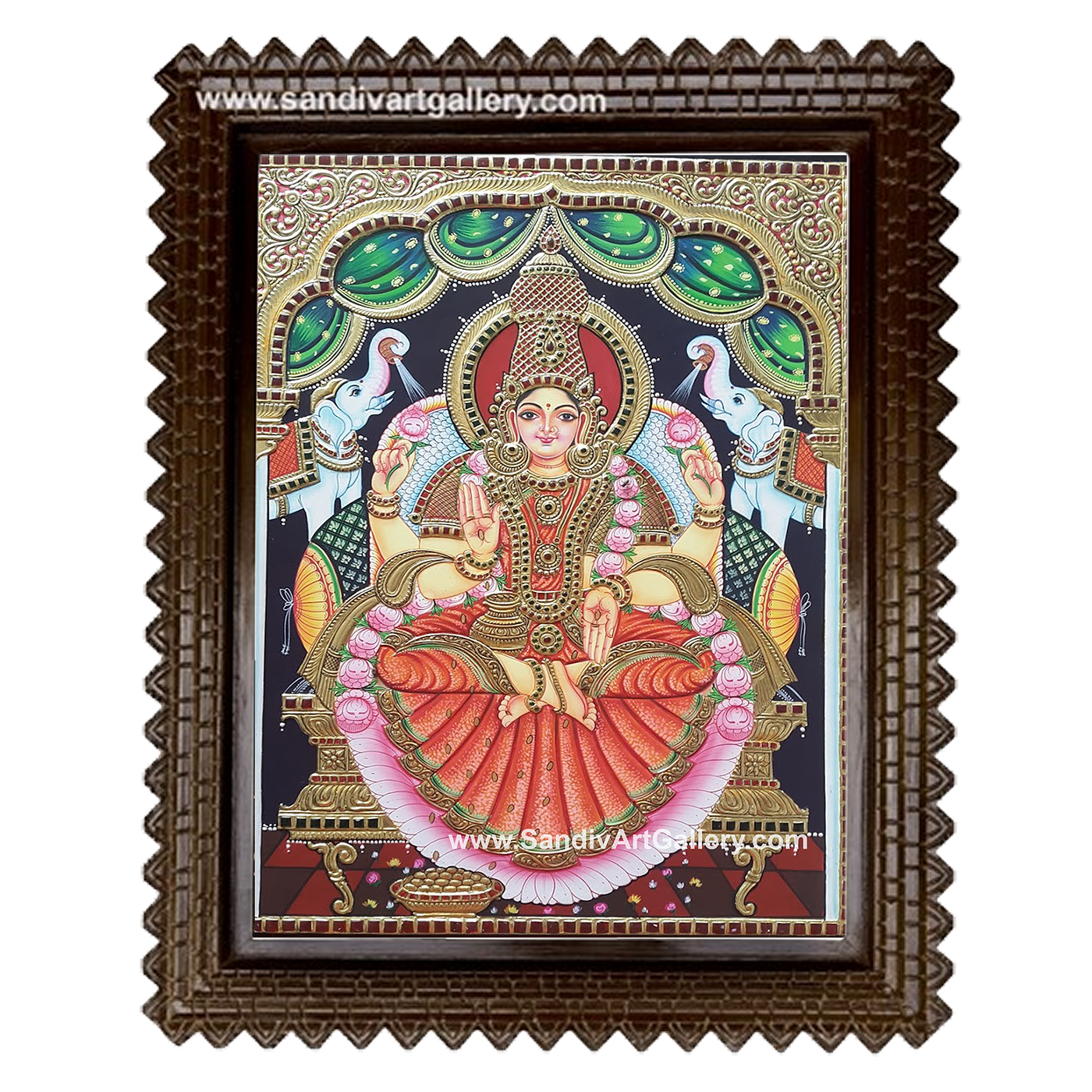 Gaja Lakshmi Tanjore Painting6