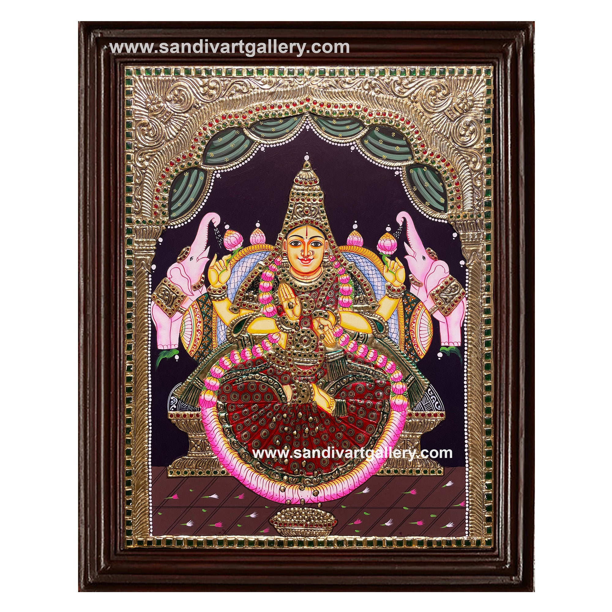 Gaja Lakshmi Tanjore Painting6