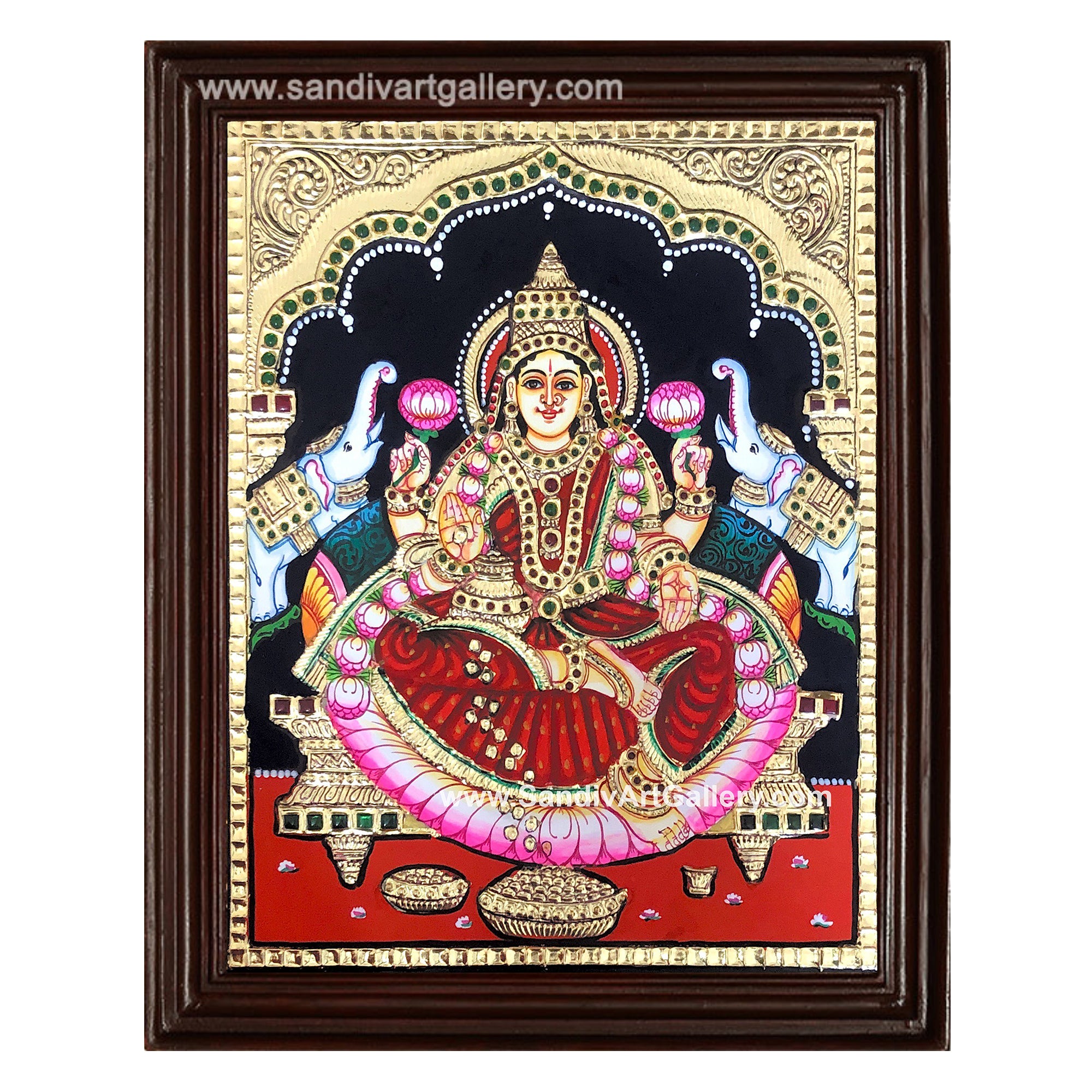 Ghaja Lakshmi Tanjore Painting1