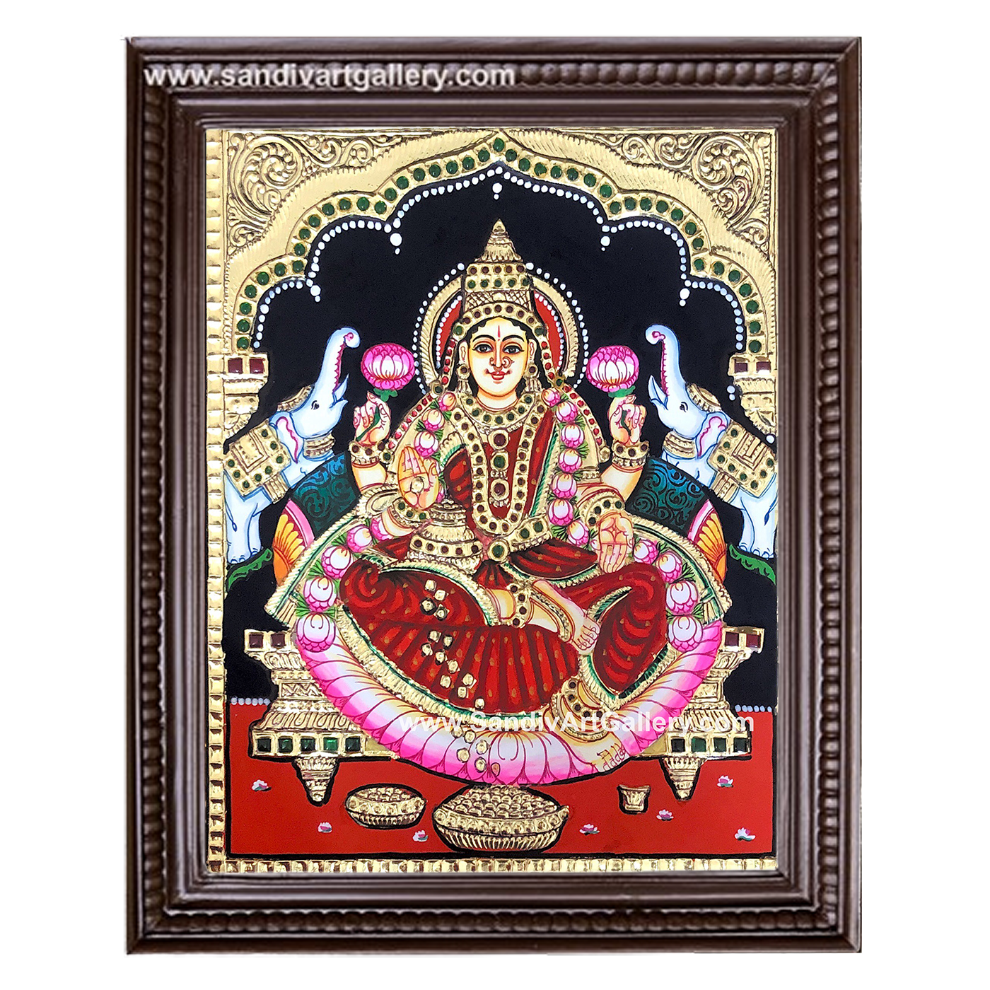 Ghaja Lakshmi Tanjore Painting1