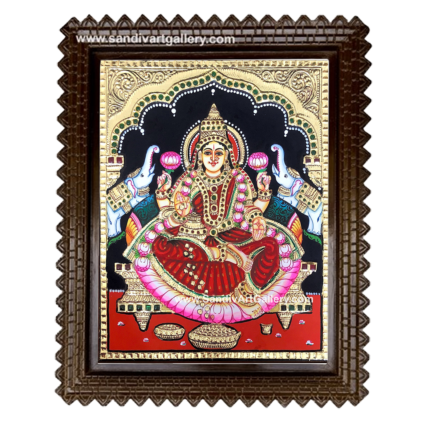 Ghaja Lakshmi Tanjore Painting1