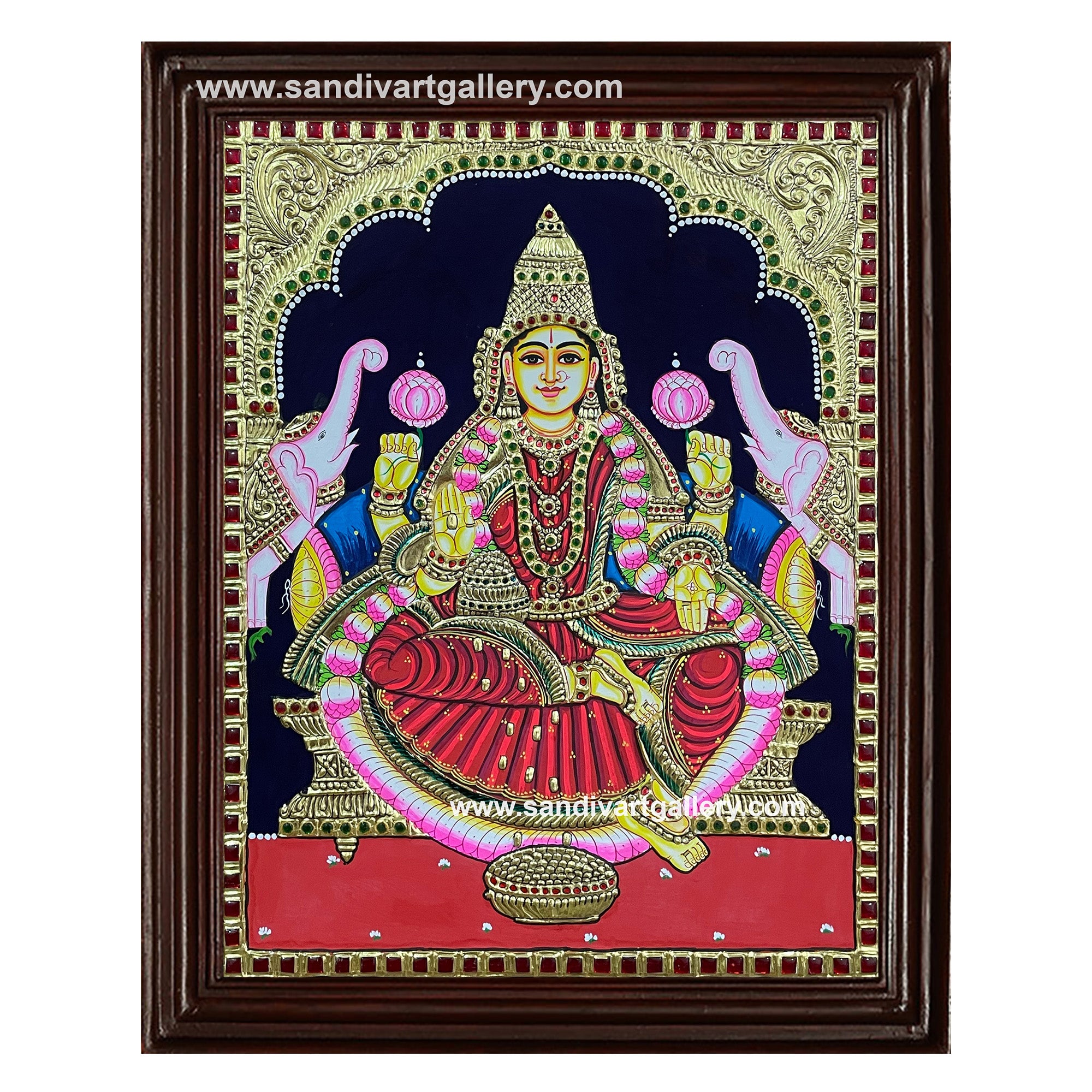 Ghaja Lakshmi Tanjore Painting1
