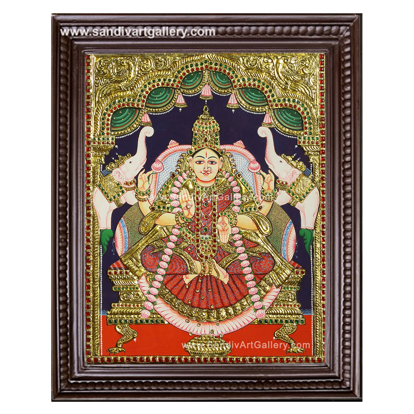Gaja Lakshmi Tanjore Painting7