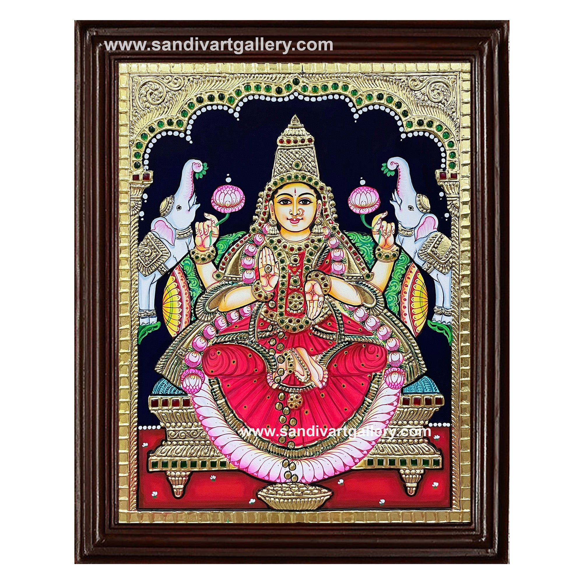 Gaja Lakshmi Tanjore Painting7