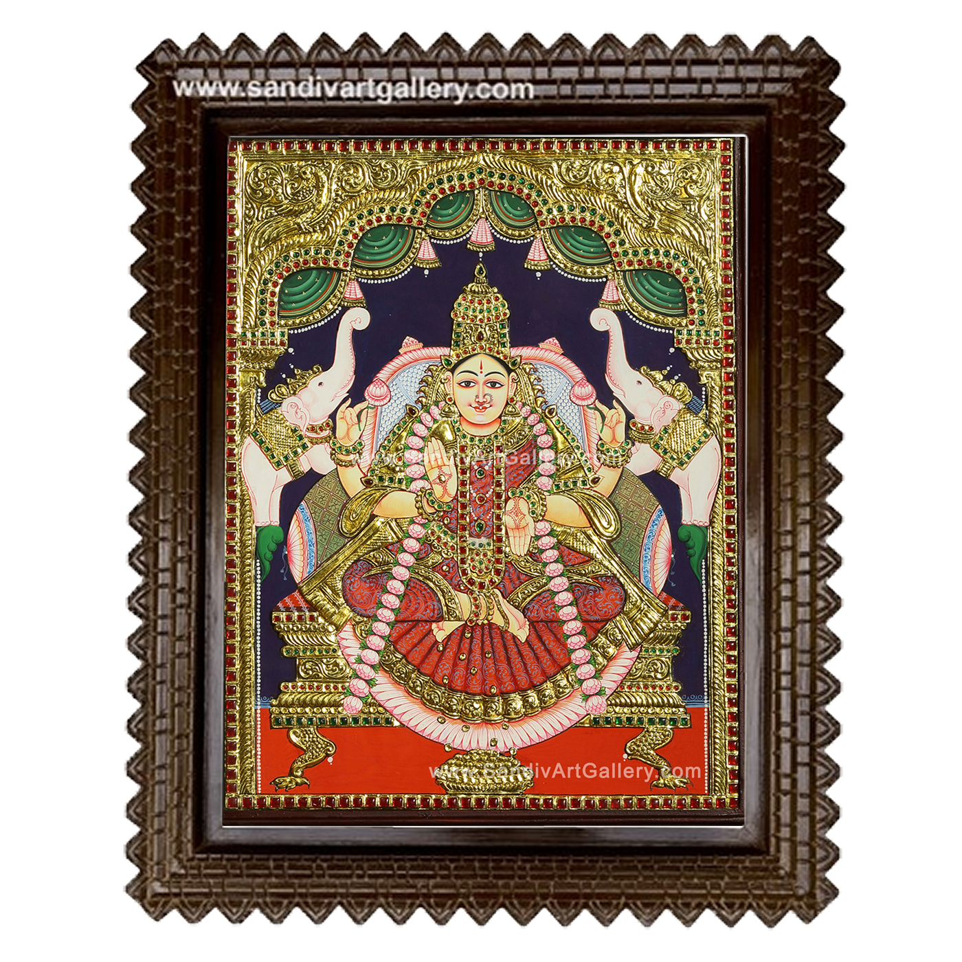 Gaja Lakshmi Tanjore Painting7