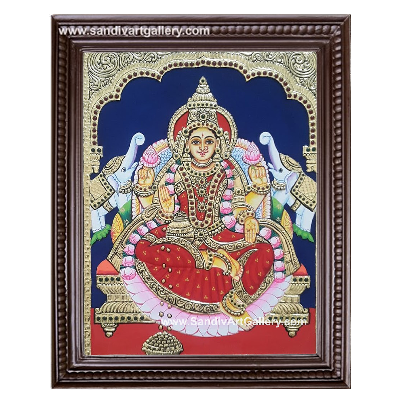 Gajalakshmi Tanjore Painting3