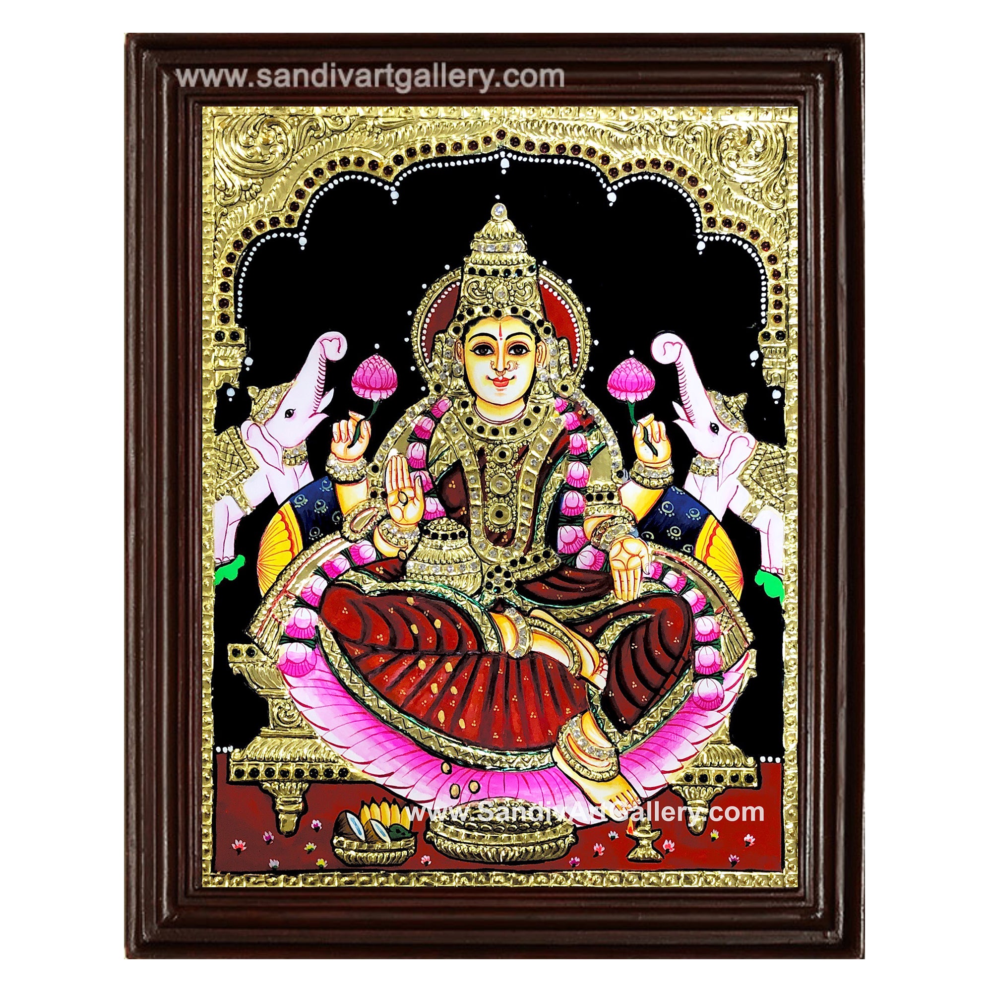 Ghajalakshmi Tanjore Painting4