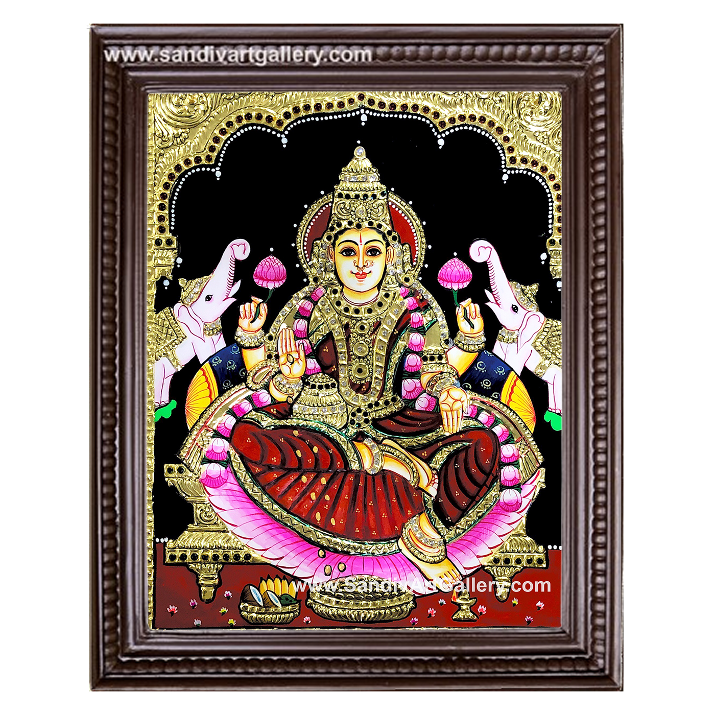Ghajalakshmi Tanjore Painting4