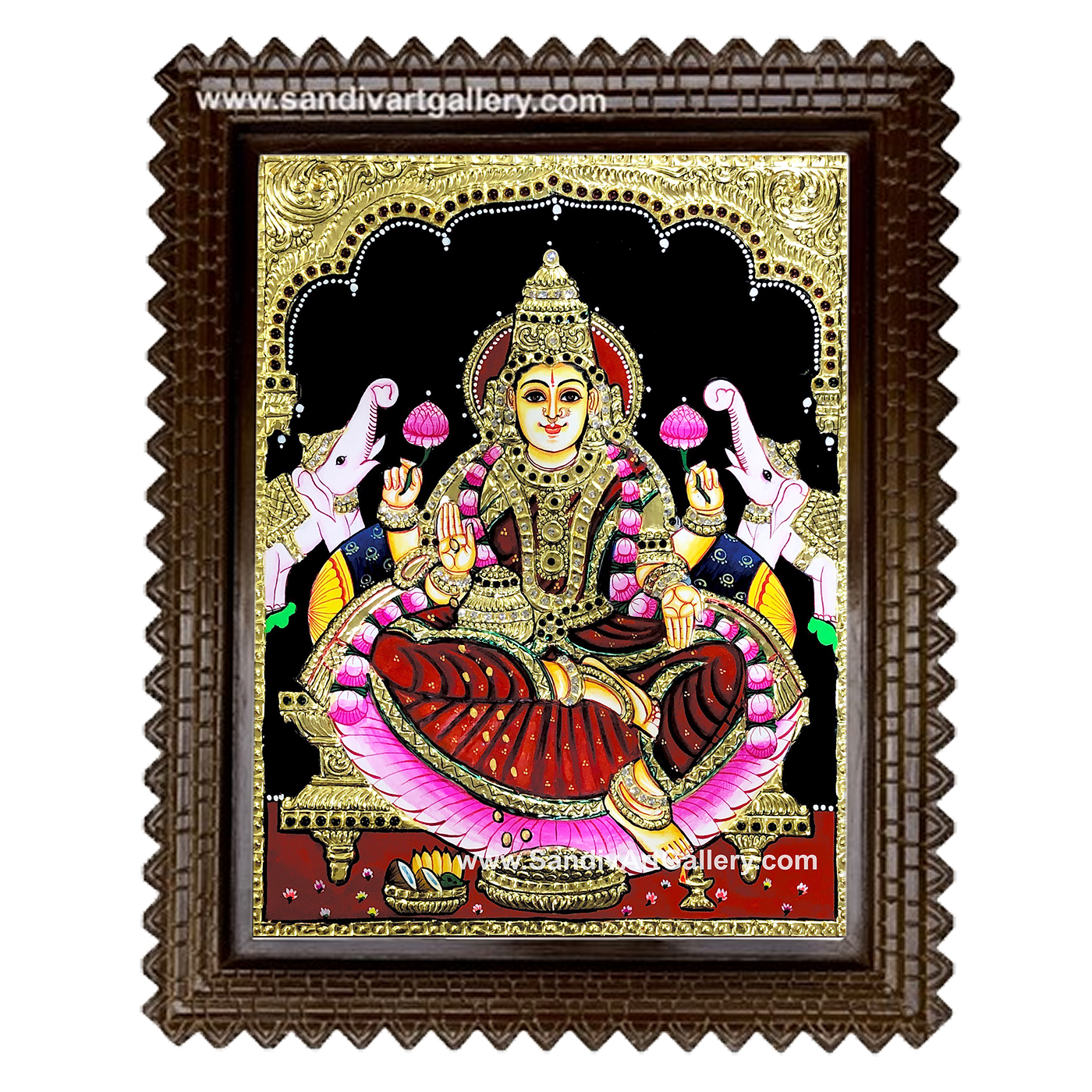 Ghajalakshmi Tanjore Painting4