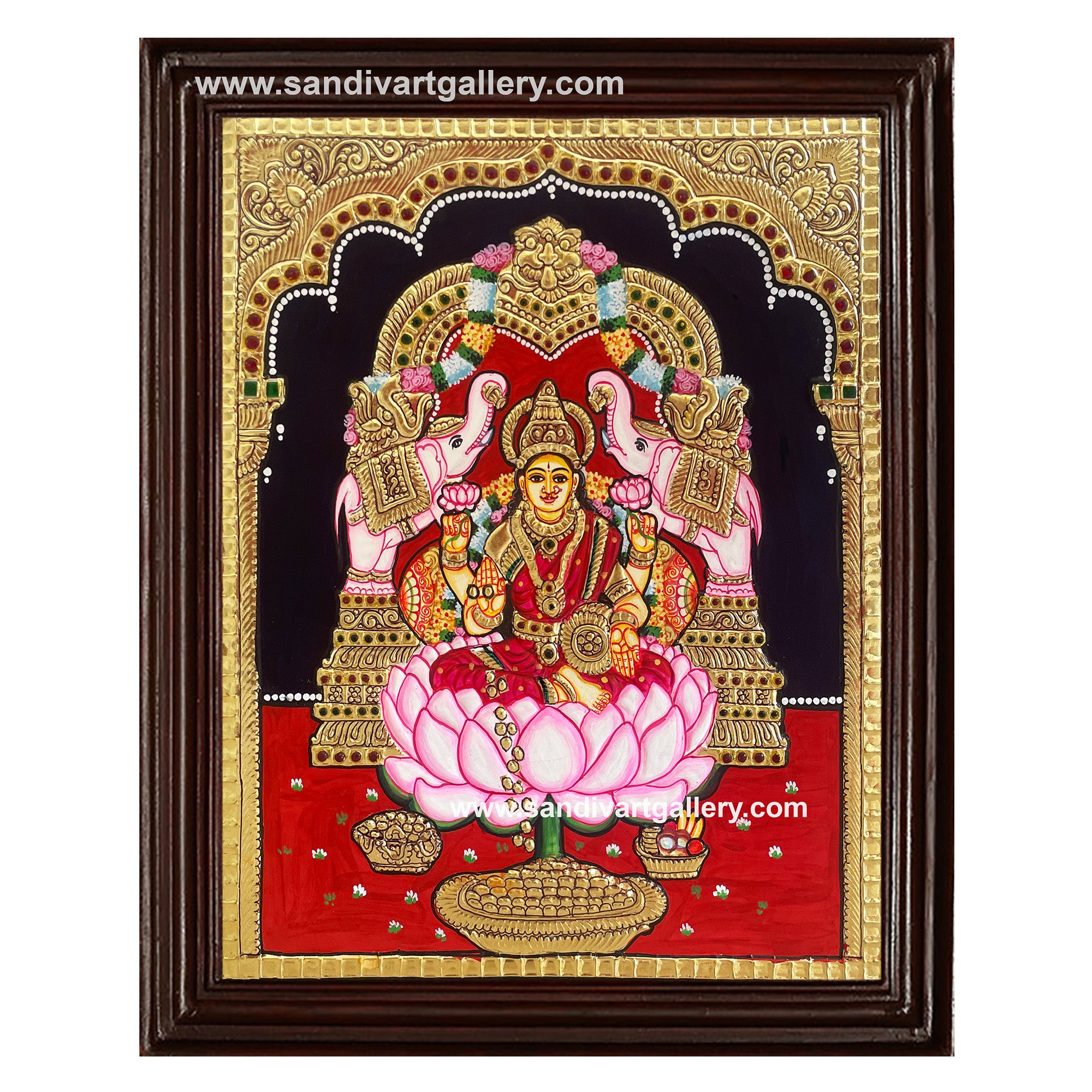 Ghajalakshmi Tanjore Painting4
