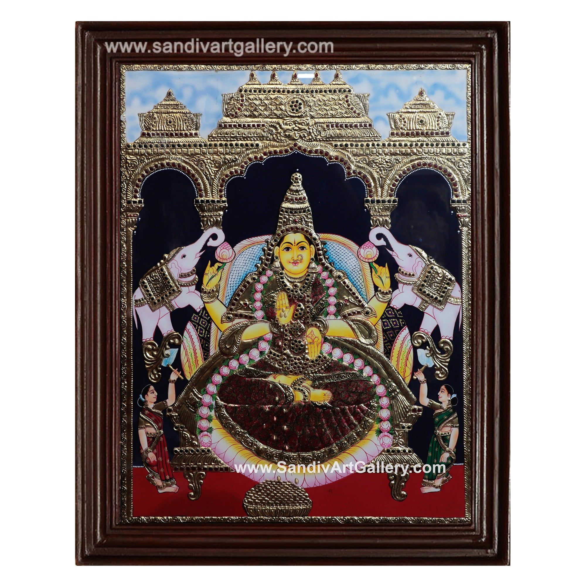 Gaja Lakshmi Tanjore Painting8