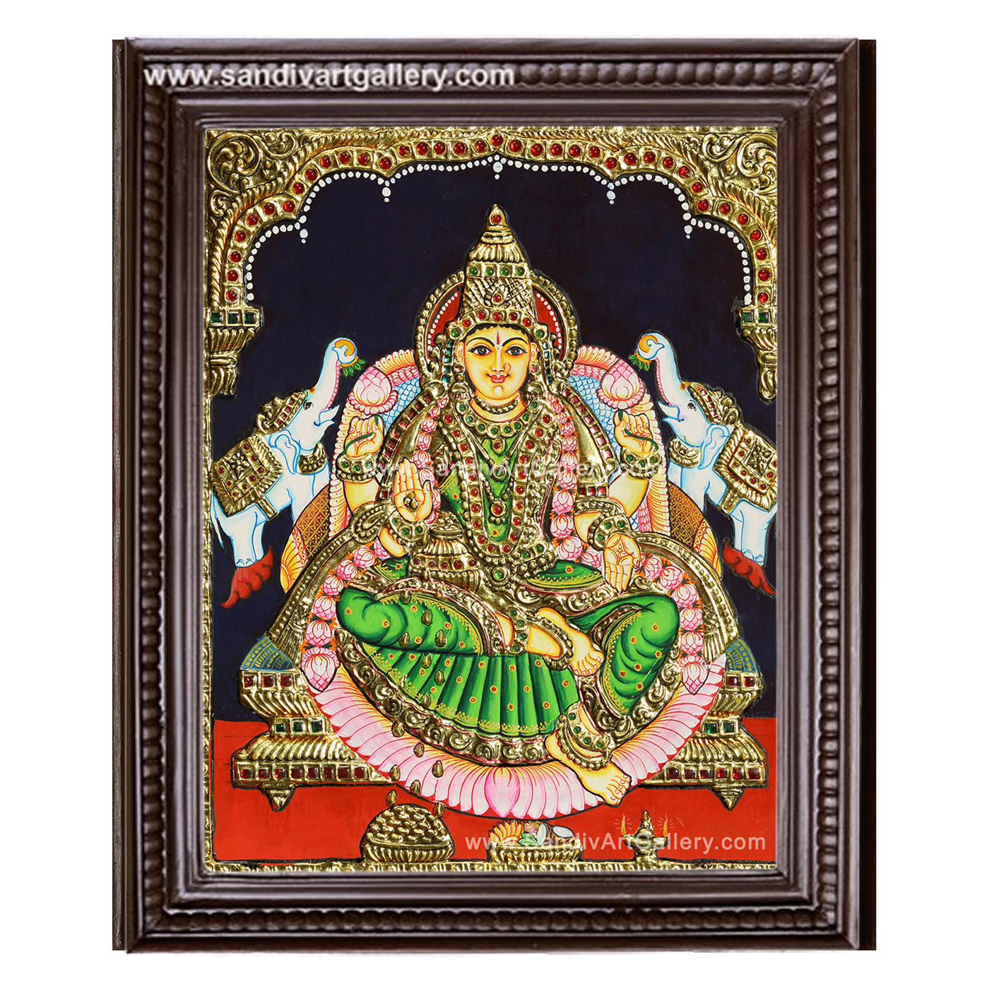 Gajalakshmi Tanjore Painting4
