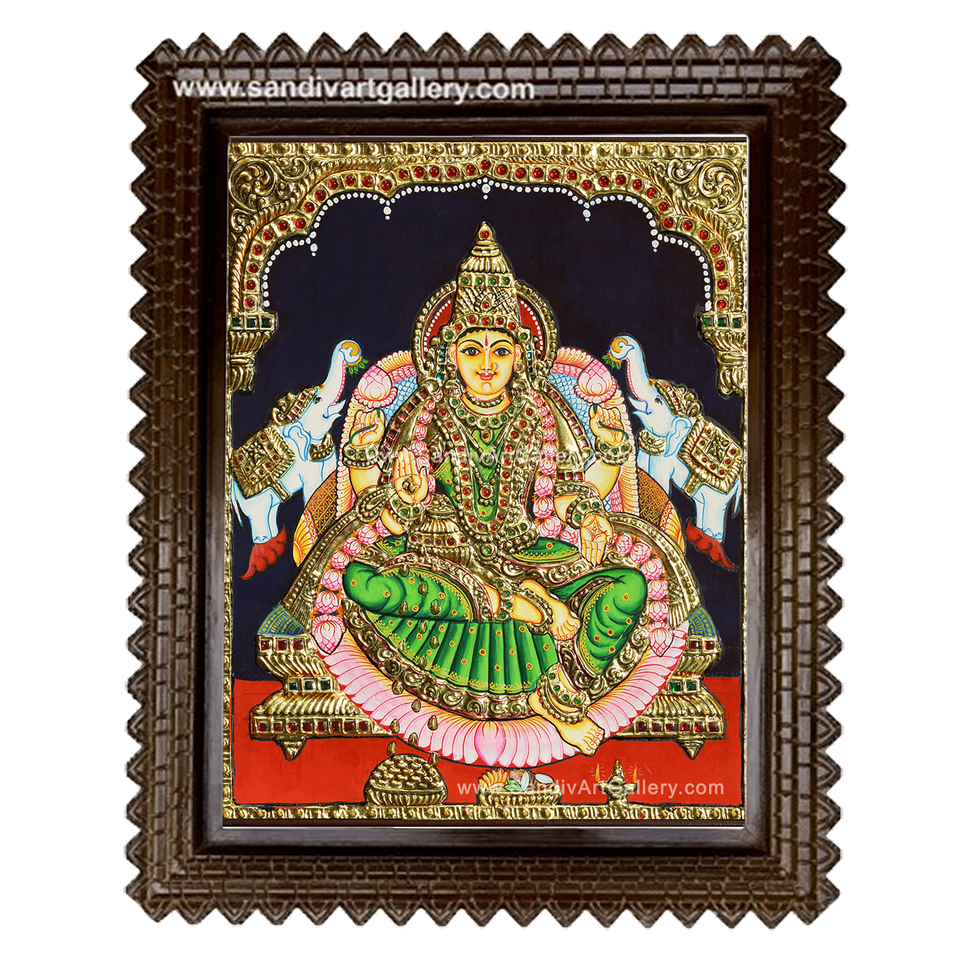 Gajalakshmi Tanjore Painting4