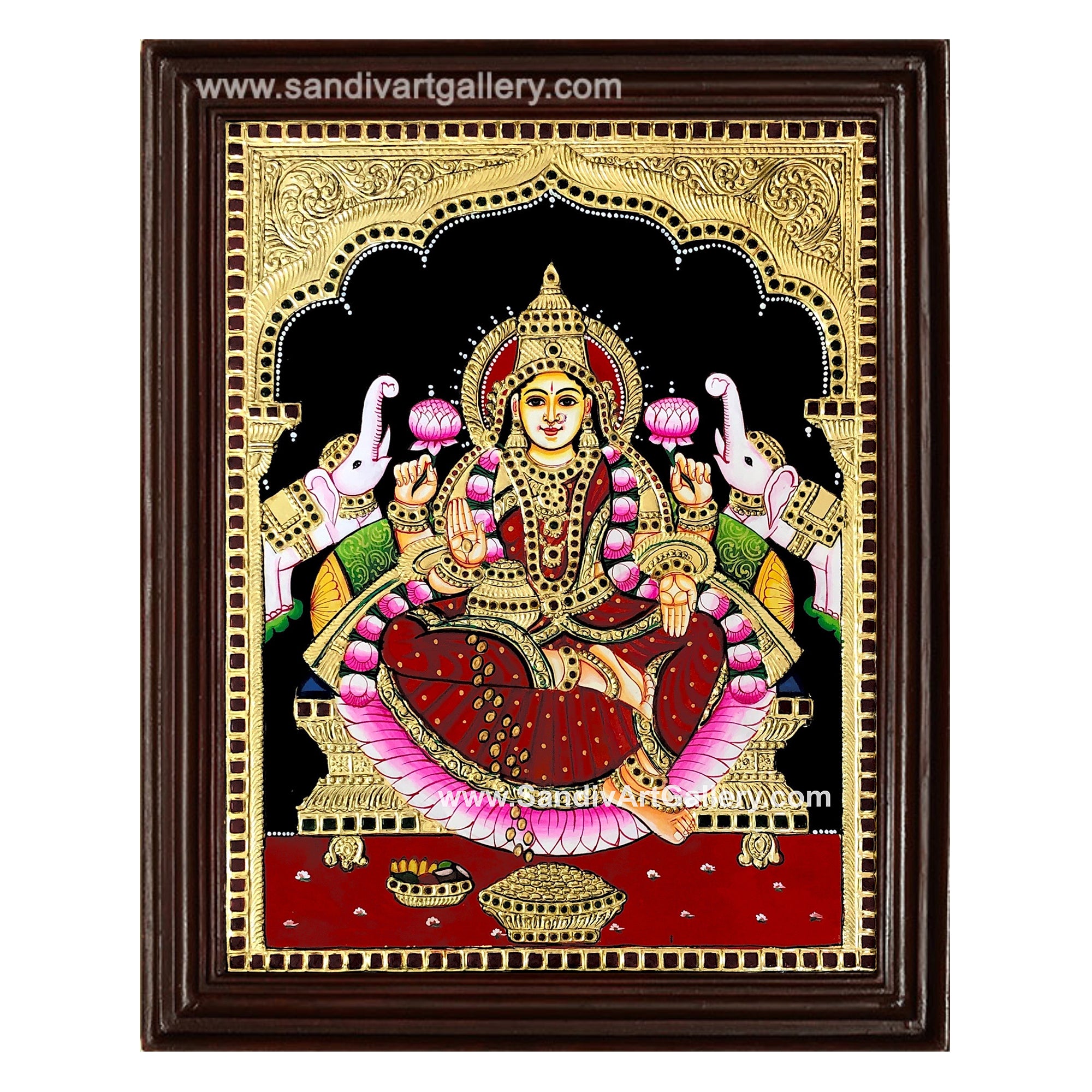 Gajalakshmi Tanjore Painting4