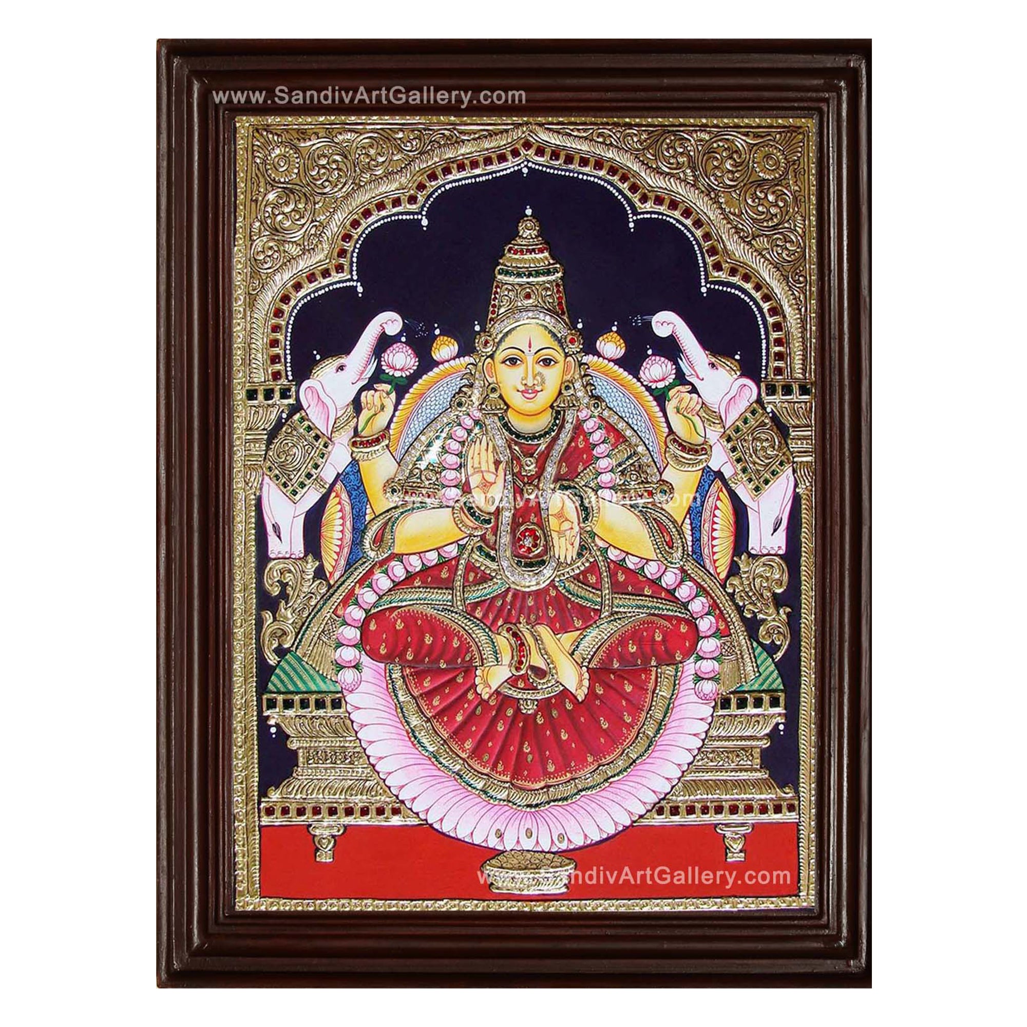 Gaja Lakshmi Tanjore Painting11