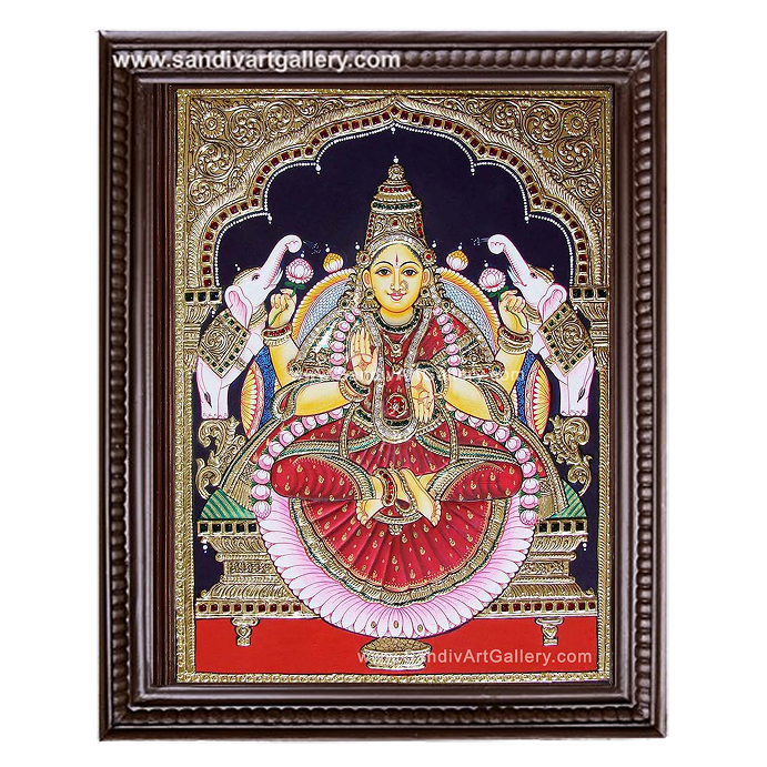 Gaja Lakshmi Tanjore Painting11