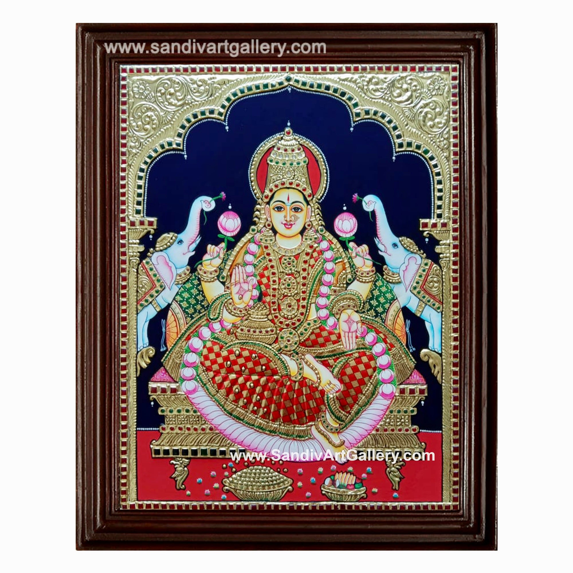 Ghajalakshmi Tanjore Painting5