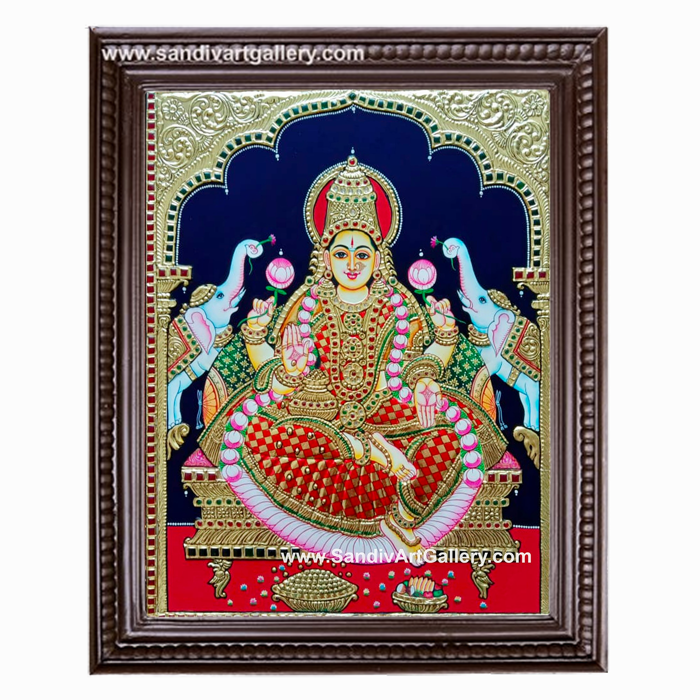 Ghajalakshmi Tanjore Painting5