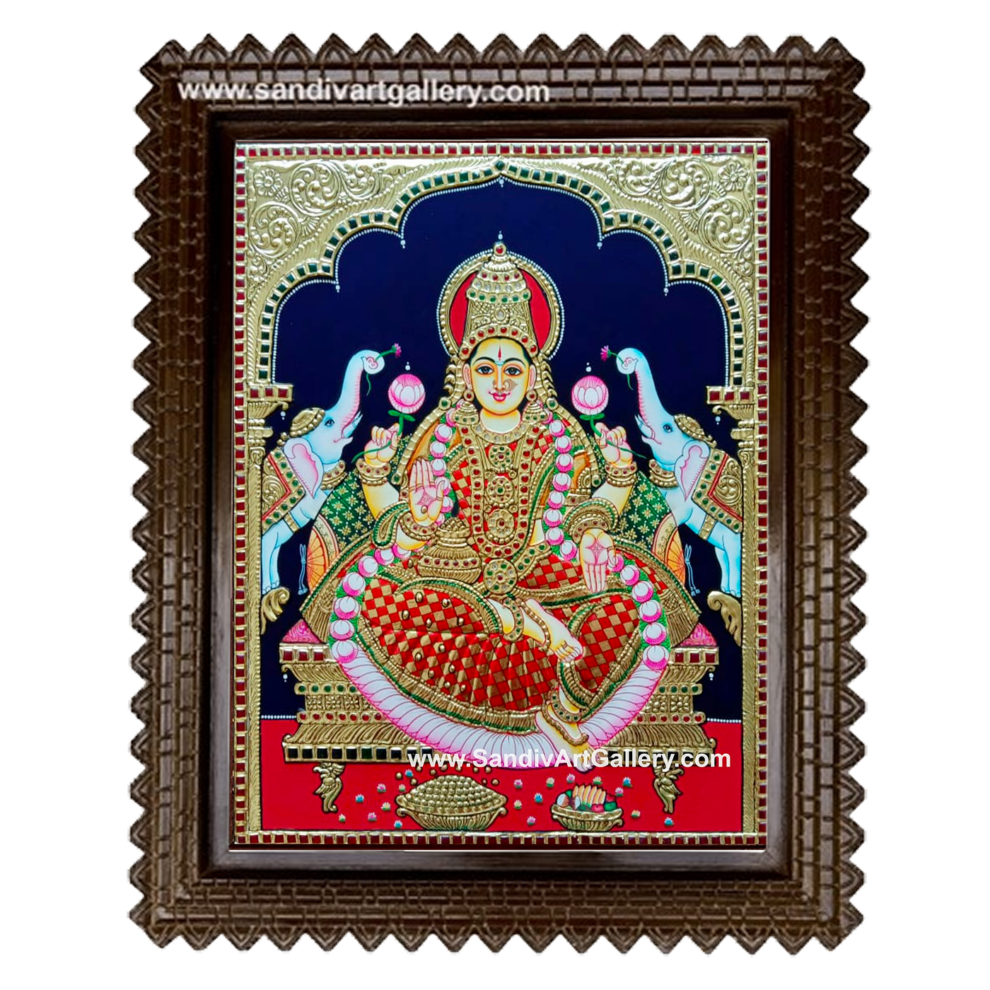Ghajalakshmi Tanjore Painting5