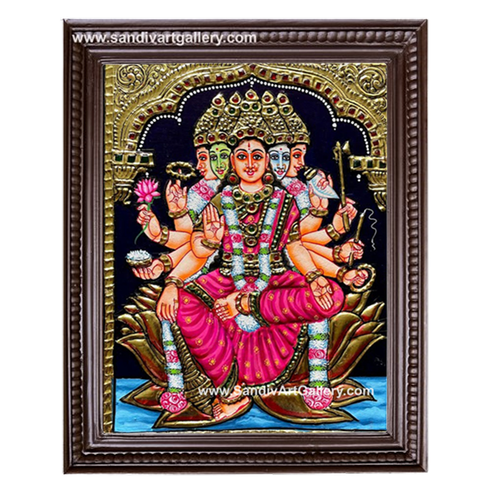 Gayathri Devi Tanjore Painting