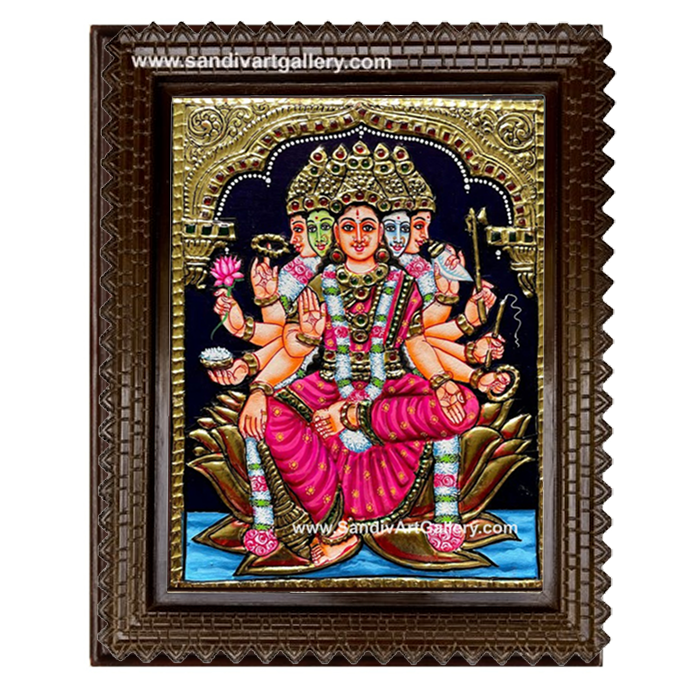 Gayathri Devi Tanjore Painting