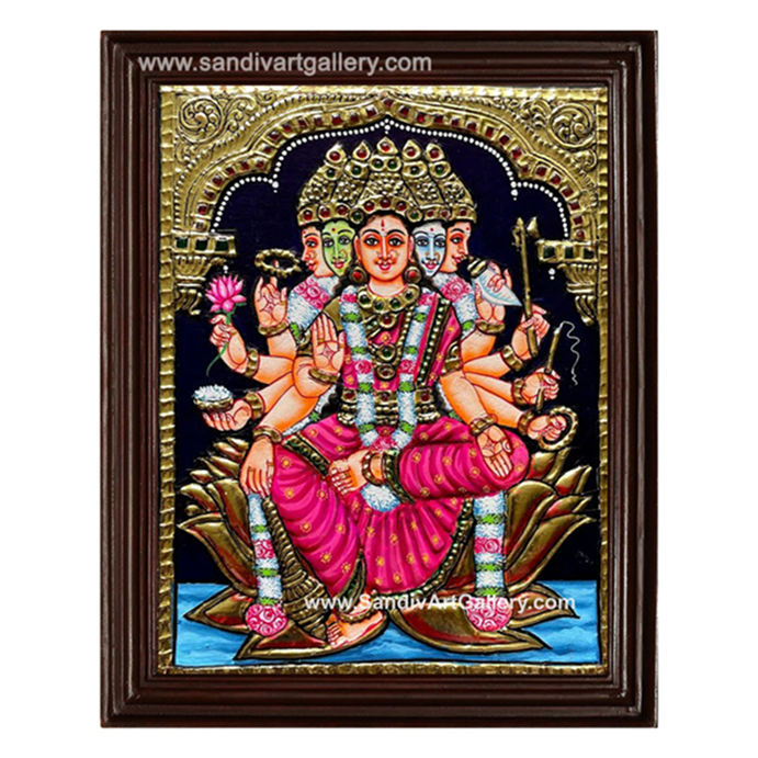 Gayathri Devi Tanjore Painting