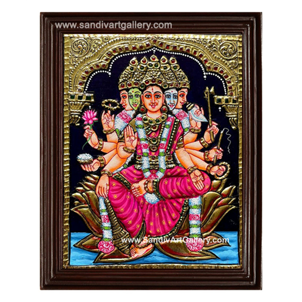 Gayathri Devi Tanjore Painting